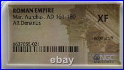 Marcus Aurelius, Ad 161-180, Ar Denarius, Ngc Certified, (214)