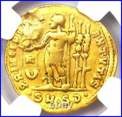 Maximinus II AV Aureus Gold Coin 310-313 AD Certified NGC Fine Rare Coin