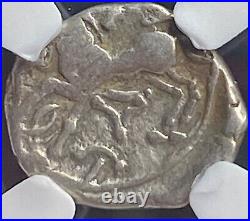 NGC Celtic Aedui Tribe Certified Ancient Silver Coin 1st Century BC Gaul Genuine