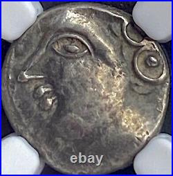 NGC Celtic Sequani Tribe 70BC-50BC Silver Coin Certified Gaul Genuine Ancient