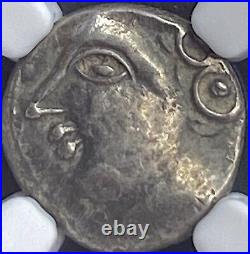 NGC Celtic Sequani Tribe 70BC-50BC Silver Coin Certified Gaul Genuine Ancient