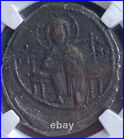 NGC Certified Ancient Byzantine Empire Coin 1042-1060 AD Jesus Christ Follis