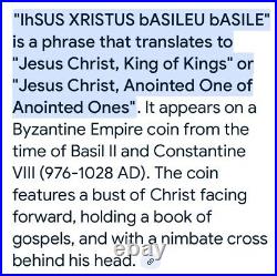 NGC Certified Ancient Byzantine Empire Coin 1042-1060 AD Jesus Christ Follis