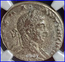 NGC Certified Emperor Elagabalus 218-222 AD Tetradrachm Coin Roman Eagle Genuine