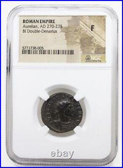 NGC F Aurelian AD270 -275 Aurelianianus / Antoninianus NGC Ancients Certified