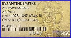 NGC Jesus Christ King of Kings Byzantine Certified Ancient Coin 1028-1042 AD