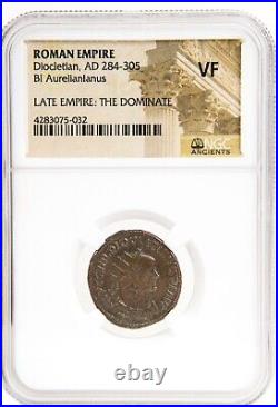 NGC VF Diocletian AD284-305 Aurelianianus / Antoninianus NGC Ancients Certified