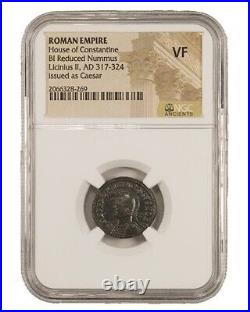 NGC VF Roman AE of Licinius II (AD 317- 324) VERY FINE Certified Ancient Coin