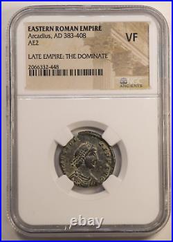 NGC VF Roman AE2 of Arcadius AD383 408 NGC Ancients Certified VERY FINE