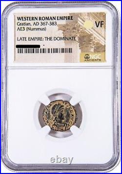 NGC VF Roman AE3 of Gratian (AD367 383) NGC Ancients Certified VERY FINE