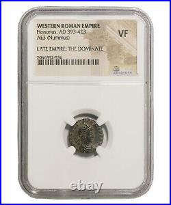 NGC (VF) Roman AE3 of Honorius (AD393- 423) NGC Ancients Certified VERY FINE