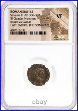 NGC VF Roman AE3 of Severus II AD306 307 NGC Ancients Certified VERY FINE