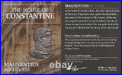 NGC VF VERY FINE Roman AE of Magnentius (AD 350-353) Certified NGC Ancients