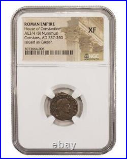 NGC XF Roman AE of Constans I (AD 337-350) EXTREMELY FINE NGC Ancients Certified