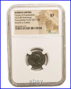NGC XF Roman AE of Constantine II (AD 316-340) NGC Certified Extremely Fine