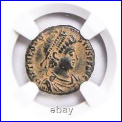 NGC XF Roman AE3 of Theodosius I AD379 395 EXTREMELY FINE NGC Ancients Certified