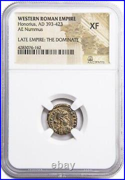 NGC XF Roman AE4 of Honorius AD393- 423 NGC Ancients Certified EXTREMELY FINE