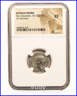 NGC (XF) Roman AR Denarius Severus Alexander AD222 -235 NGC Certified Ancient