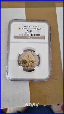Ngc certified coins R5 2008 Mandela coins