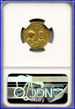 Nicephorus II AV Gold Nomisma Jesus Christ Coin 963 AD Certified NGC graded AU