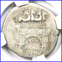 Octavian Augustus AR Cistophorus Silver Coin 25-20 BC. Certified NGC Choice Fine