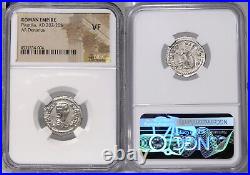 PLAUTILLA wife Caracalla. VENUS & Cupid. NGC Certified Ancient VF. Denarius Coin