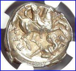 Paeonia Patraus AR Tetradrachm Silver Coin 335-315 BC. Certified NGC MS (UNC)