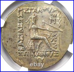 Parthian Kingdom Mithradates II AR Tetradrachm Coin 121-91 BC Certified NGC XF