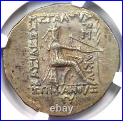 Parthian Kingdom Mithradates II AR Tetradrachm Coin 121-91 BC Certified NGC XF