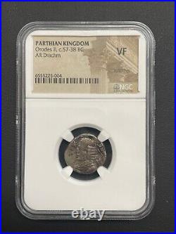 Parthian Kingdom Orodes II, c. 57-38 BC AR Drachm NGC Certified
