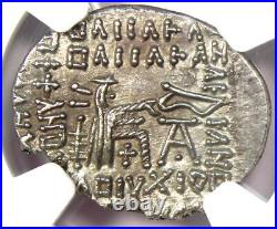 Parthian Kingdom Pacorus AR Drachm Silver Coin 78-120 AD Certified NGC AU