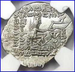 Parthian Kingdom Phraates IV AR Drachm Silver Coin 38-2 BC Certified NGC AU