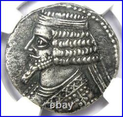 Parthian Usurper Tiridates BI Tetradrachm Coin 27 BC Certified NGC XF (EF)