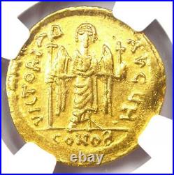 Phocas AV Solidus Gold Byzantine Coin 602-610 AD Certified NGC AU Rare