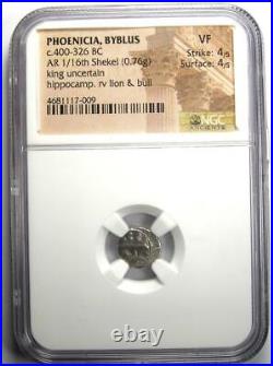 Phoenicia Byblus 1/16 Shekel Silver Coin (Byblos) 400-326 BC Certified NGC VF