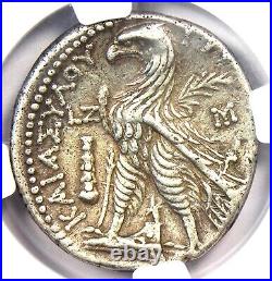 Phoenicia Tyre AR Shekel Bible Coin Melkart Eagle 120 BC Certified NGC XF (EF)