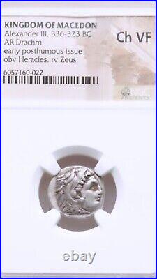 Rare Alexander The Great III 336-323 BC. Early Posthumous Issue NGC certified