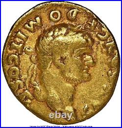Roman Empire Domitian Gold Aureus 81-96 AD Certified NGC Fine! Wonderful Coin