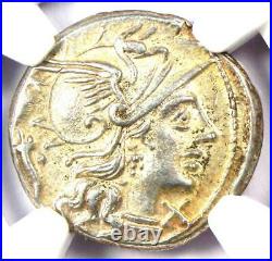 Roman Republic L. Cupiennius AR Denarius Silver Coin 147 BC Certified NGC AU