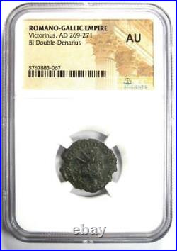 Romano Gallic Victorinus BI Double Denarius Coin 269-271 AD Certified NGC AU