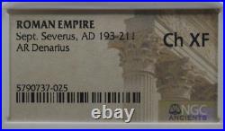 Septimius Severus, Ad 193-211, Ar Denarius, Ngc Certified, -151