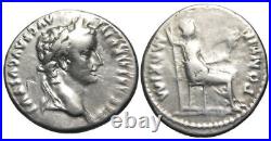 Tiberius AR Denarius (16-37 AD), Tribute Penny, Certified NGC