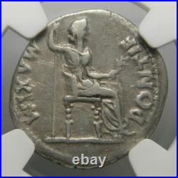 Tiberius AR Denarius (16-37 AD), Tribute Penny, Certified NGC VF