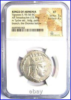 Tigranes II AR Tetradrachm Kings of Armenia Coin 95-56 BC. Certified NGC XF (EF)