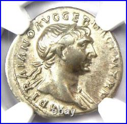 Trajan AR Denarius Silver Roman Empire Coin 98-117 AD Certified NGC XF (EF)