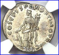 Trajan AR Denarius Silver Roman Empire Coin 98-117 AD Certified NGC XF (EF)