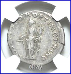 Trajan, Ad 98-217, Ar Denarius, Ngc Certified, -97
