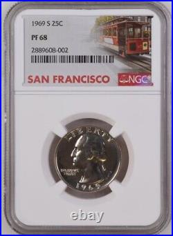 US Mint 1969-S Proof Set Certified NGC PF68 PF67 Red Penny Cameo Kennedy Half