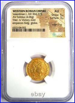 Valentinian I Gold AV Solidus Gold Roman Coin 364-375 AD Certified NGC AU