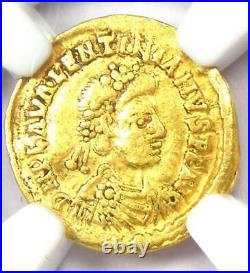 Valentinian III AV Tremissis Gold Roman Coin 425-455 AD Certified NGC VF